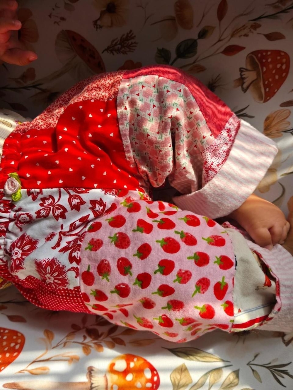 Handmade Pink And Red Patchwork Baby Pants